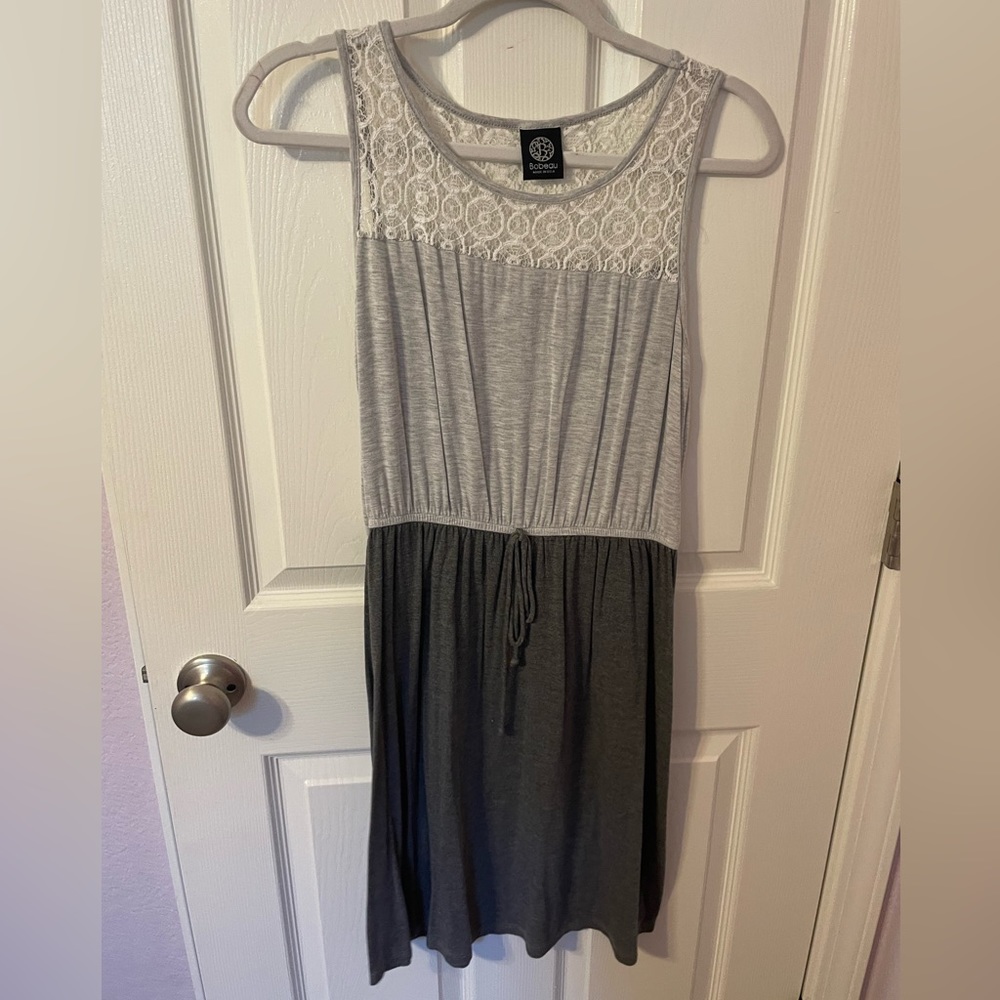 Grey and lace dress